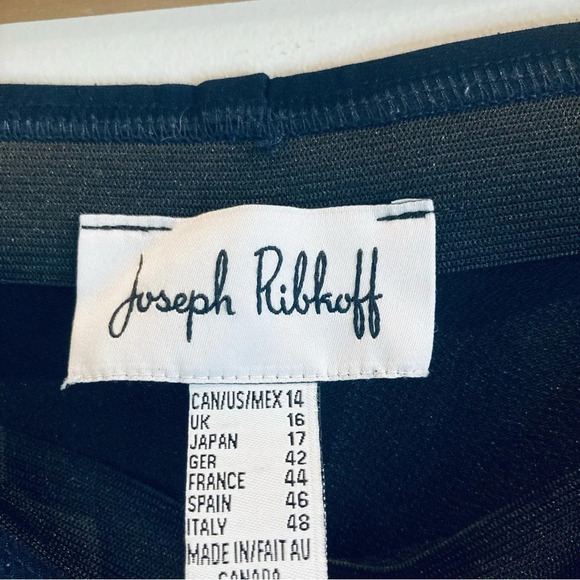 JOSEPH RIBKOFF Sz 14 Tapered  Soft Flowy Fabric Faux Zipper Pocket Trouser Pants - Picture 4 of 7